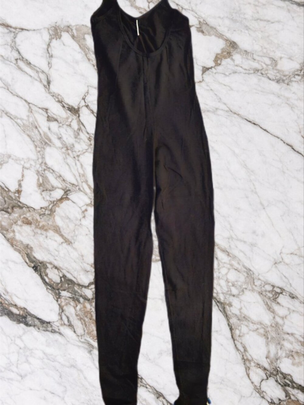 American Apparel Black Tank Bodysuit Small Essential Minimalist